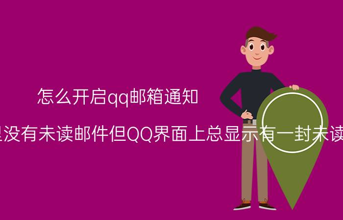 怎么开启qq邮箱通知 我的QQ邮箱里没有未读邮件但QQ界面上总显示有一封未读？